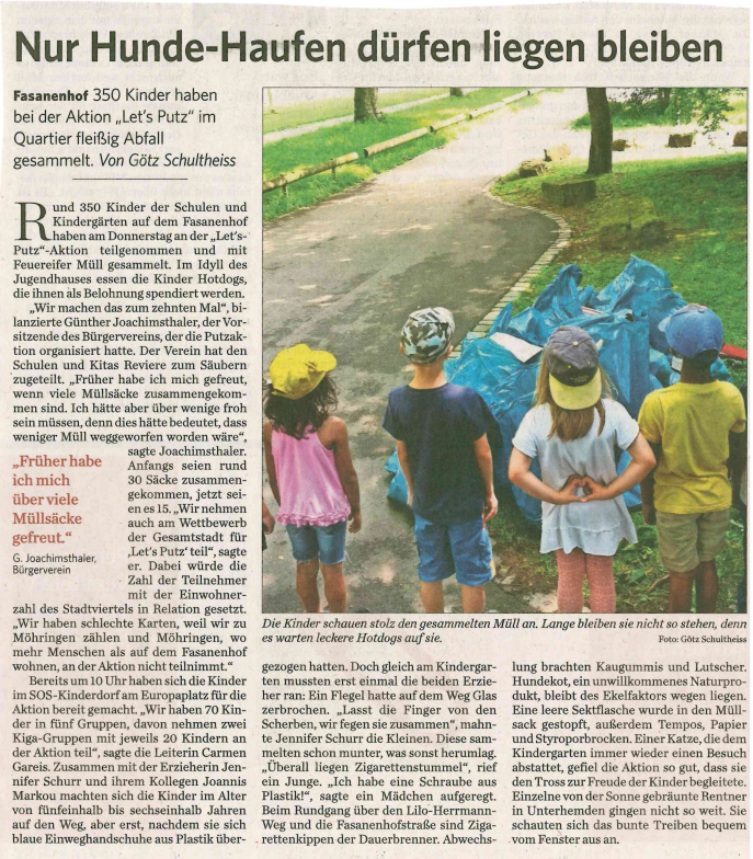 Zeitungsartikel über Let’z Putz